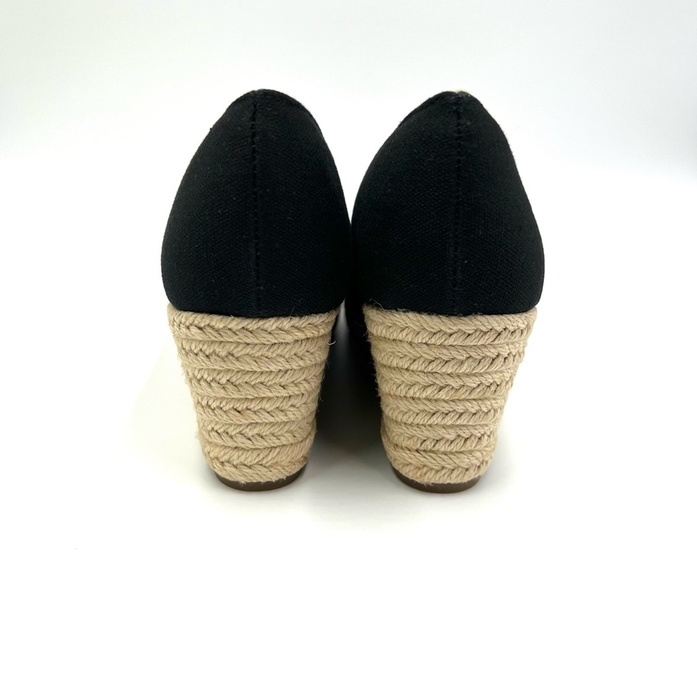 Bandolino Size 6 Nuri Black Fabric Espadrilles Open Toe Wedges Sandals Shoes - Picture 6 of 12